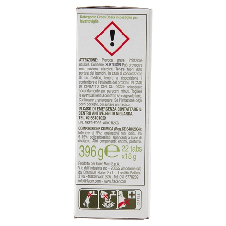 22 Tabs Detergente Lavastoviglie Green Oasis